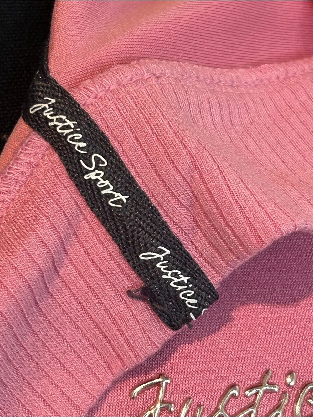 Girls Justice Pink Cropped Pullover Hoodie Size Small (7/8)